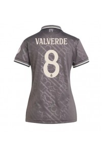 Real Madrid Federico Valverde #8 Fotballdrakt Tredje Klær Dame 2024-25 Korte ermer